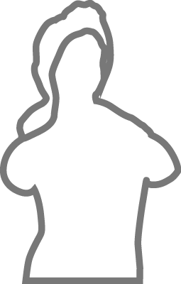 Gray outline of a woman's silhouette, representing a female figure or identity